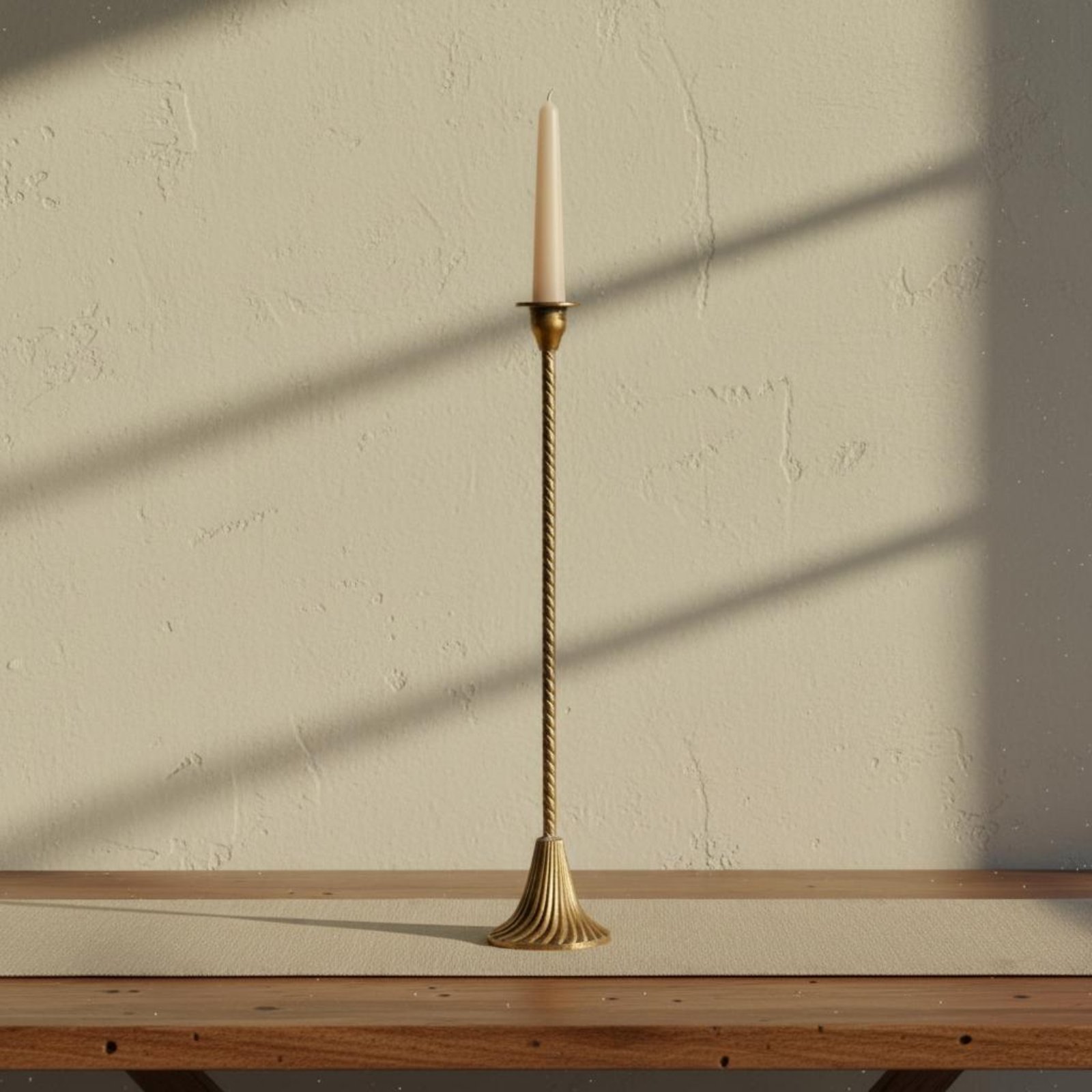 Paraffin Candle Wax - Twisted Gold Candle Holder Stable Base