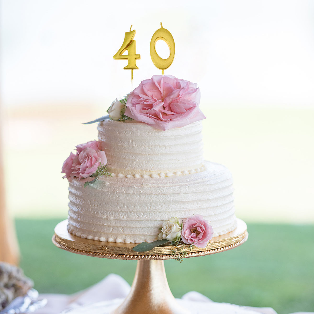 Paraffin Candle Wax - 2Pcs 40 Birthday Number Candles Golden