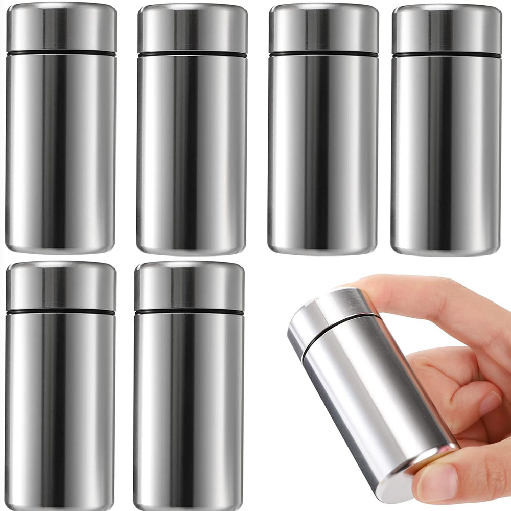 Tin Container Lid - 6pc Small Storage Jars with Lids,1.4oz