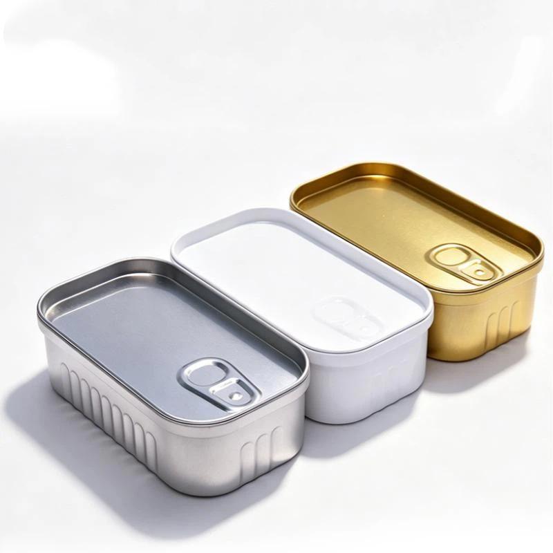 Tin Container Lid - 1PCS Sardine Can Shaped Storage Tin