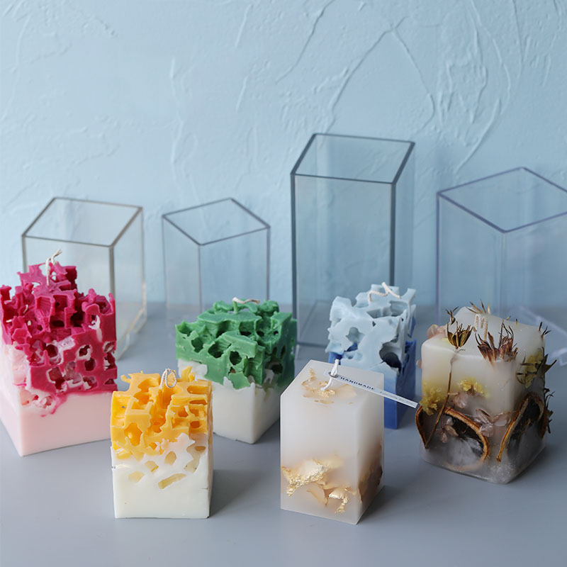 Candle Making At Home - 3D Square Rectangle Column Candle Mold