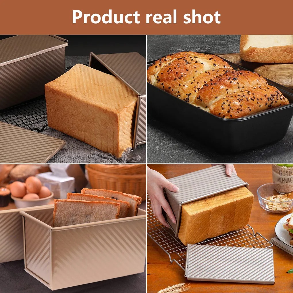 Rectangle Loaf Pan Baking Toas - Tin Container Lid review and price