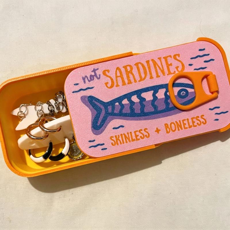 Sardine Tin Jewelry Box 3D Pri - Tin Container Lid review and price
