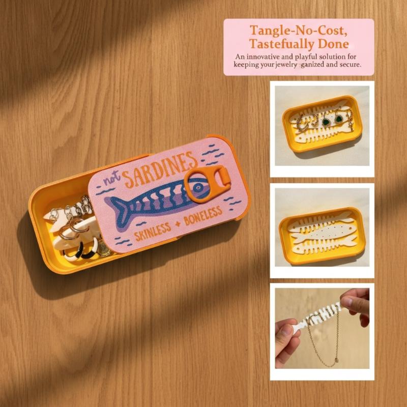 Sardine Tin Jewelry Box 3D Pri - Tin Container Lid review and price
