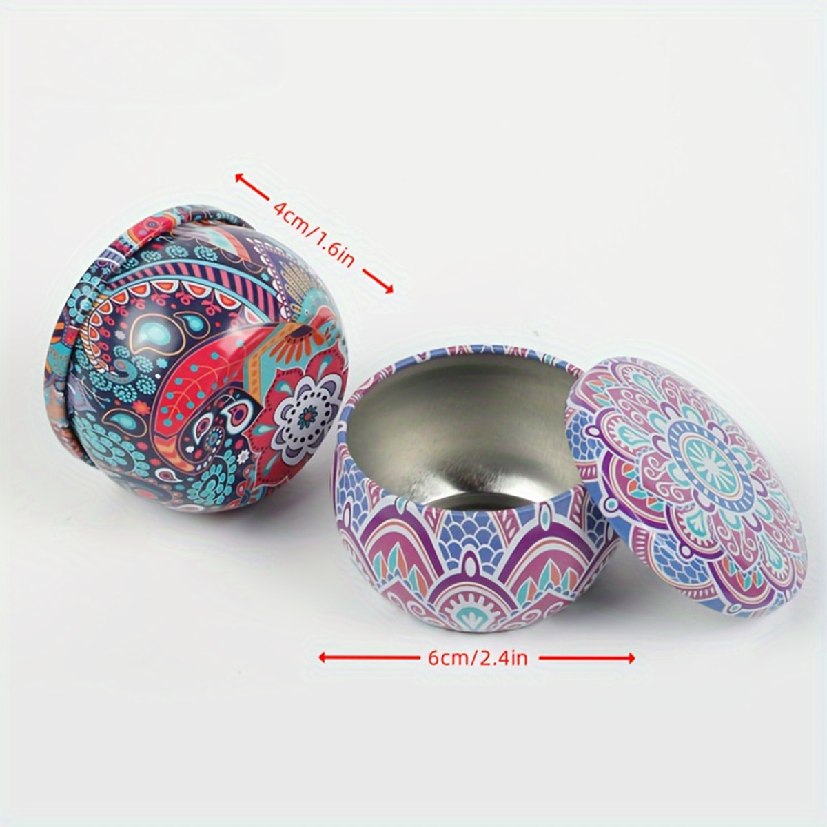 12pcs Premium Floral Printed C - Tin Container Lid review and price
