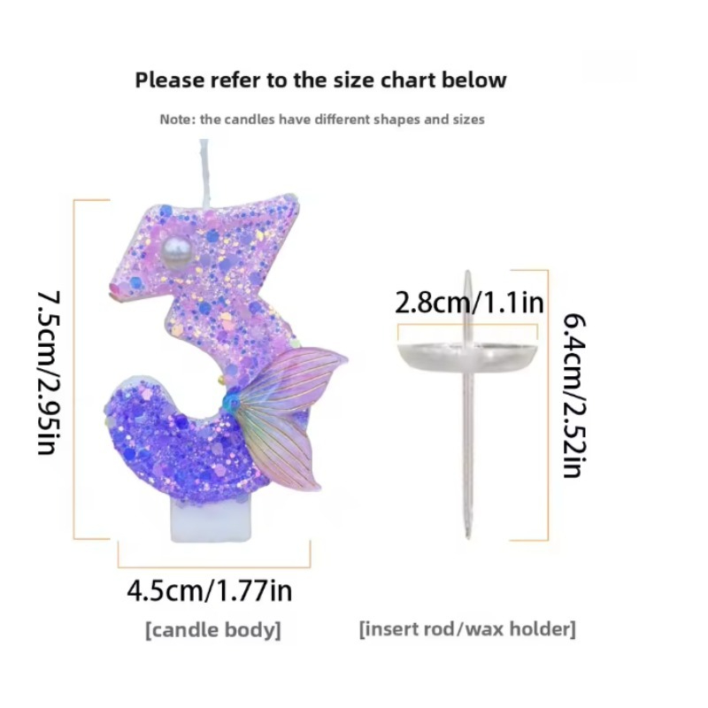 Glitter Purple Gradient Mermai - Paraffin Candle Wax review and price
