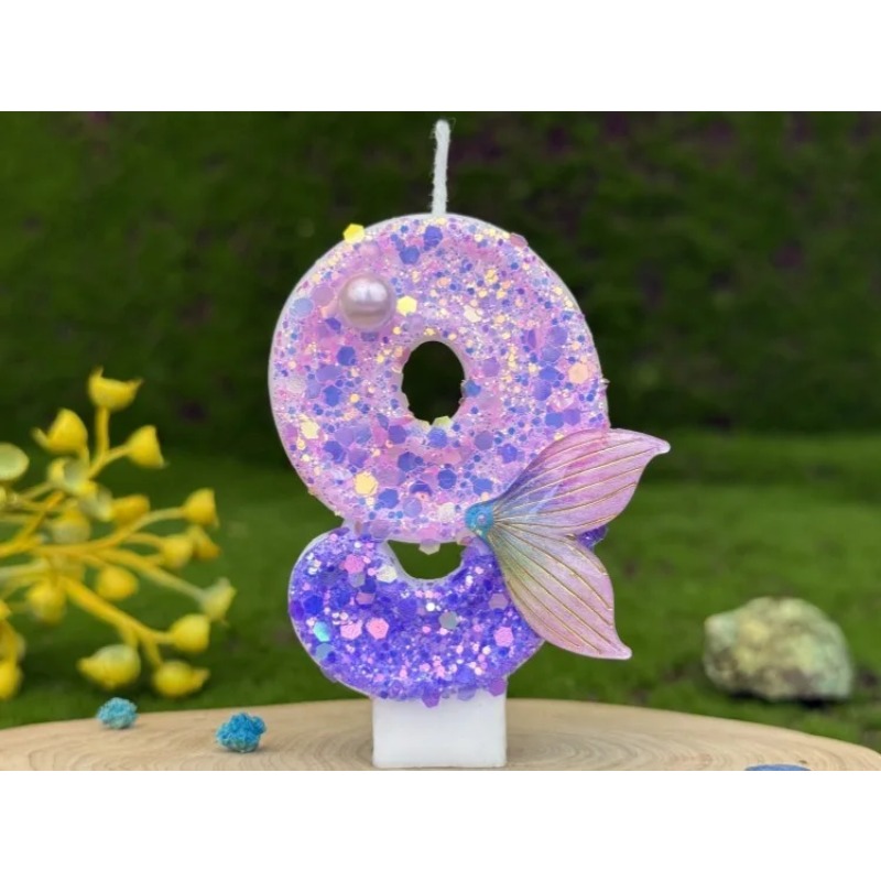 Glitter Purple Gradient Mermai - Paraffin Candle Wax review and price