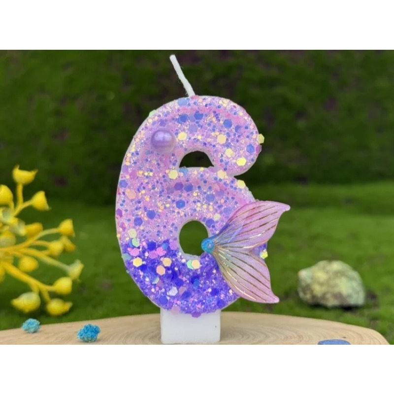 Glitter Purple Gradient Mermai - Paraffin Candle Wax review and price