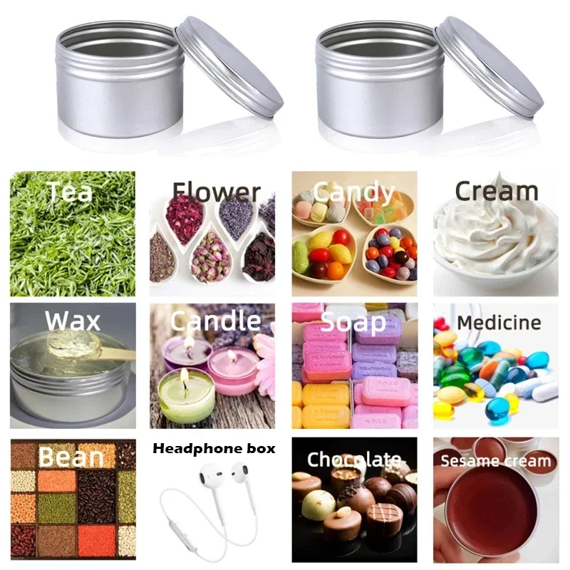 120ml 6/12/18/24/48Pcs Aluminu - Tin Container Lid review and price