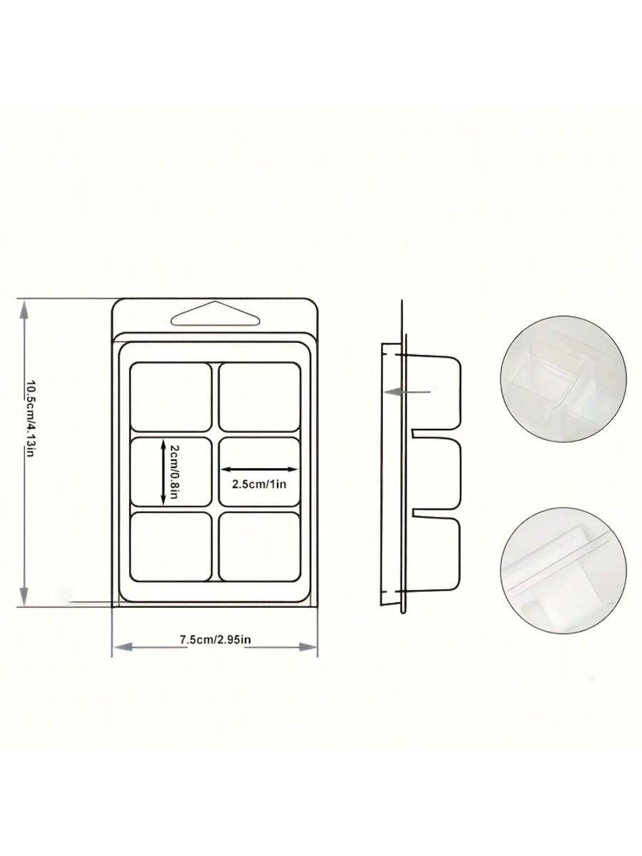 12/24 Pieces Rectangular 6-Hol - Candle Making Reno review and price
