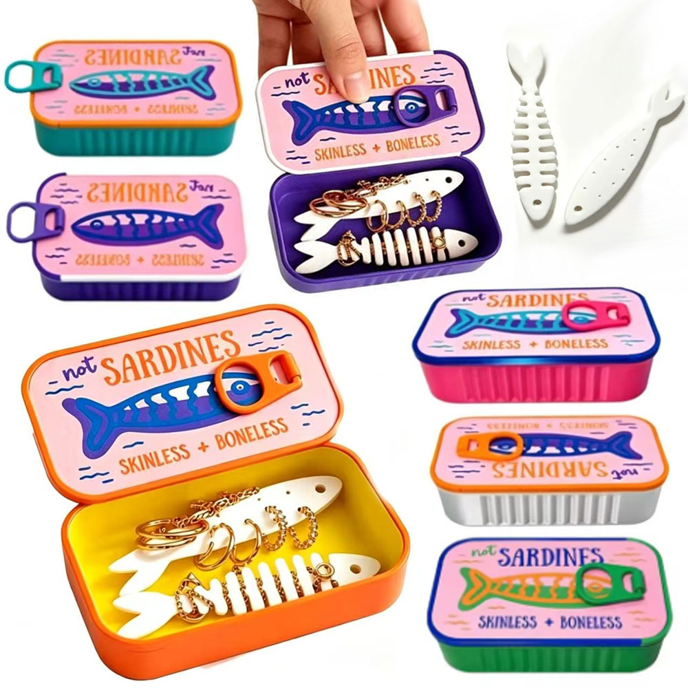 Sardine Tin Jewelry Box 3D Pri - Tin Container Lid review and price