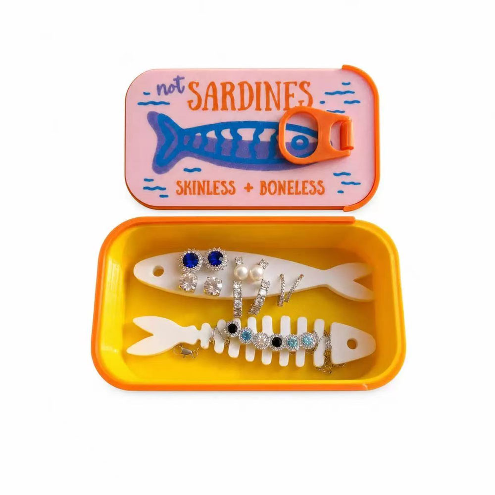 Sardine Tin Jewelry Box 3D Pri - Tin Container Lid review and price