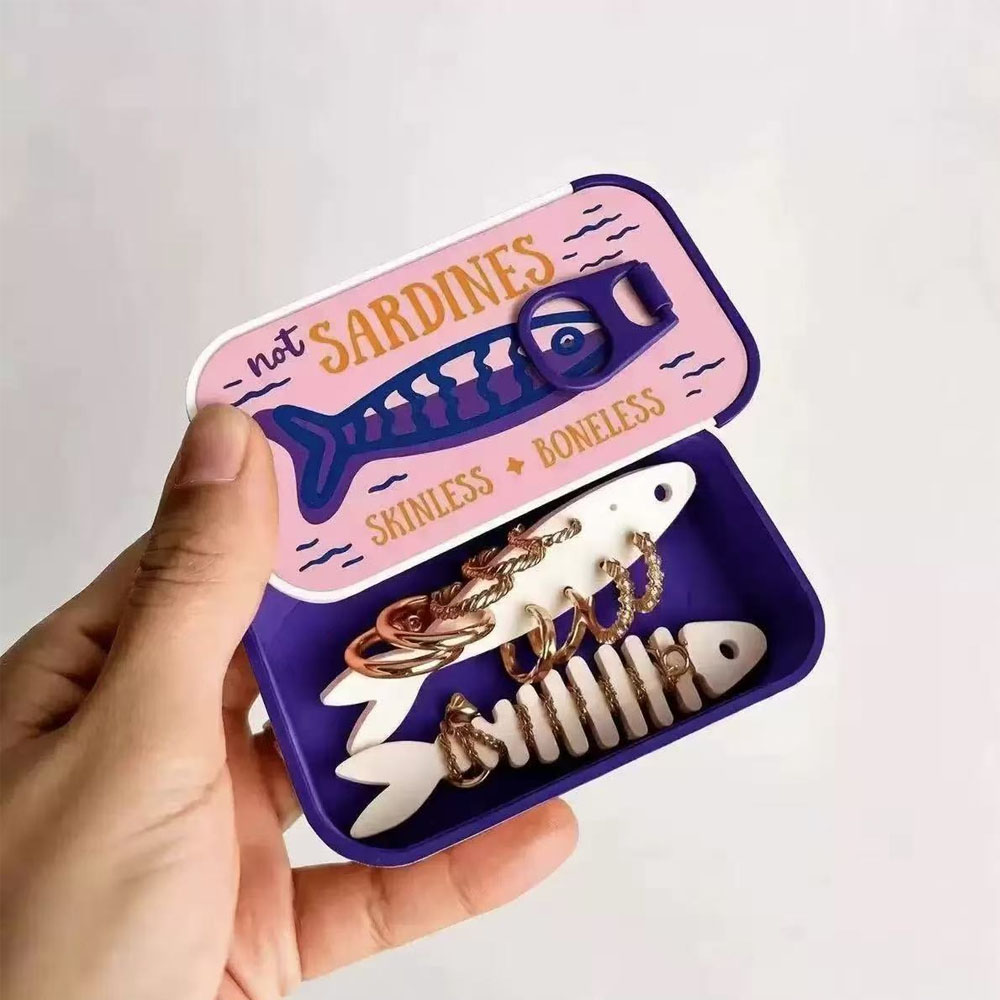 Sardine Tin Jewelry Box 3D Pri - Tin Container Lid review and price