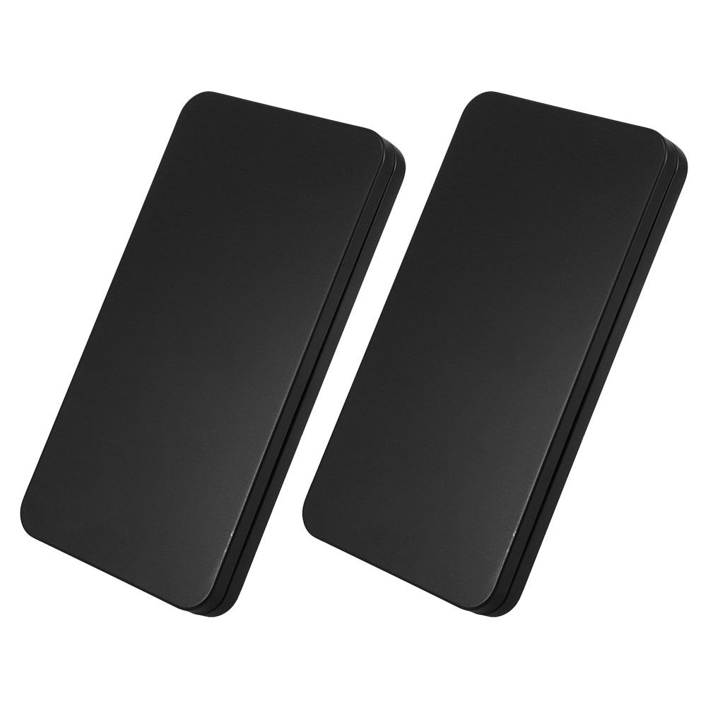 2Pcs Black Tin Cash Box Rectan - Tin Container Lid review and price