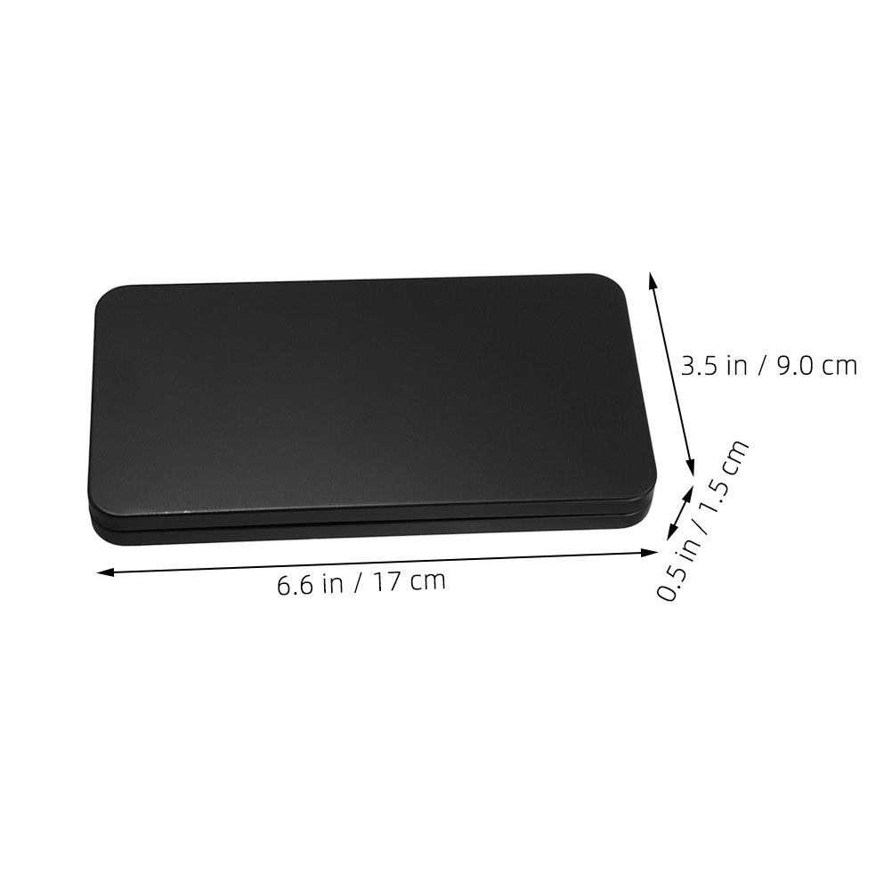 2Pcs Black Tin Cash Box Rectan - Tin Container Lid review and price
