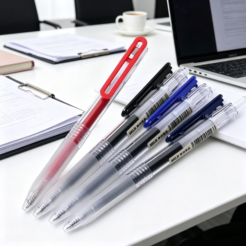 0.5mm Retractable Press MUJIs  - Muji Stationery Gel Pen review and price