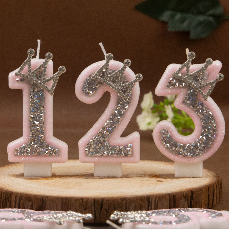 Digital Candles 0-9 Pink Silve - Paraffin Candle Wax review and price