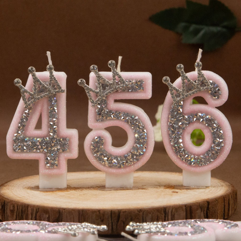 Digital Candles 0-9 Pink Silve - Paraffin Candle Wax review and price