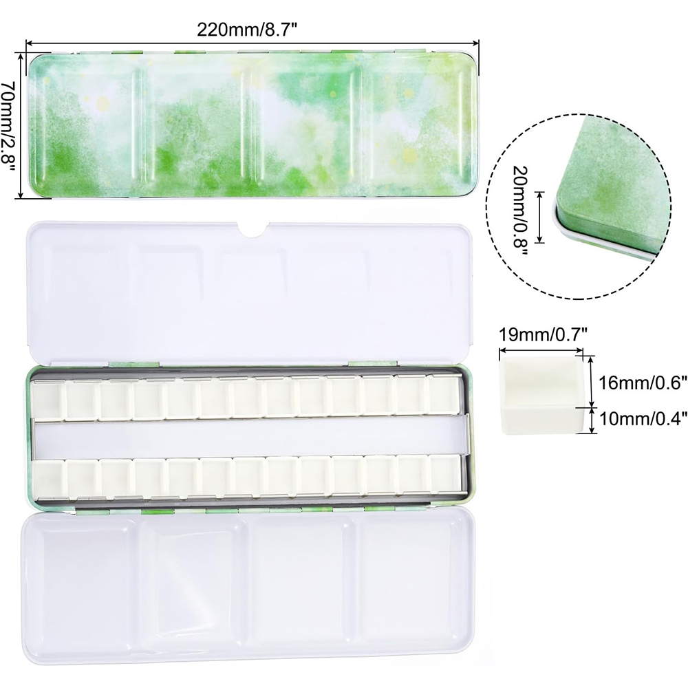 Empty Watercolor Palette, Meta - Tin Container Lid review and price
