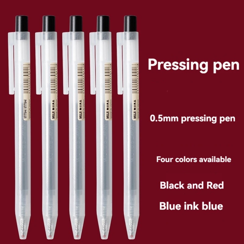 0.5mm Press Gel Pen Blue/Black - Muji Stationery Gel Pen review and price