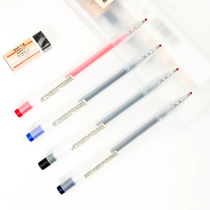 0.5mm Press Gel Pen Blue/Black - Muji Stationery Gel Pen review and price