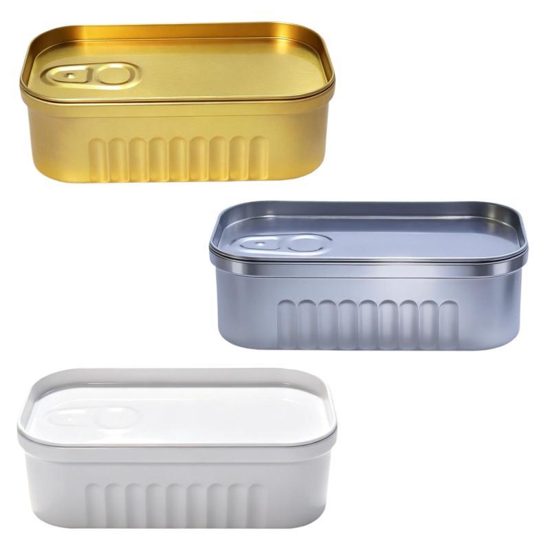 1PCS Sardine Can Shaped Storag - Tin Container Lid review and price