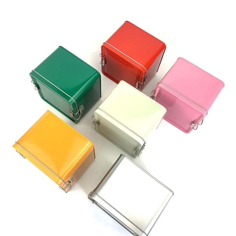 Square Tinplate Cookie Tins Bo - Tin Container Lid review and price