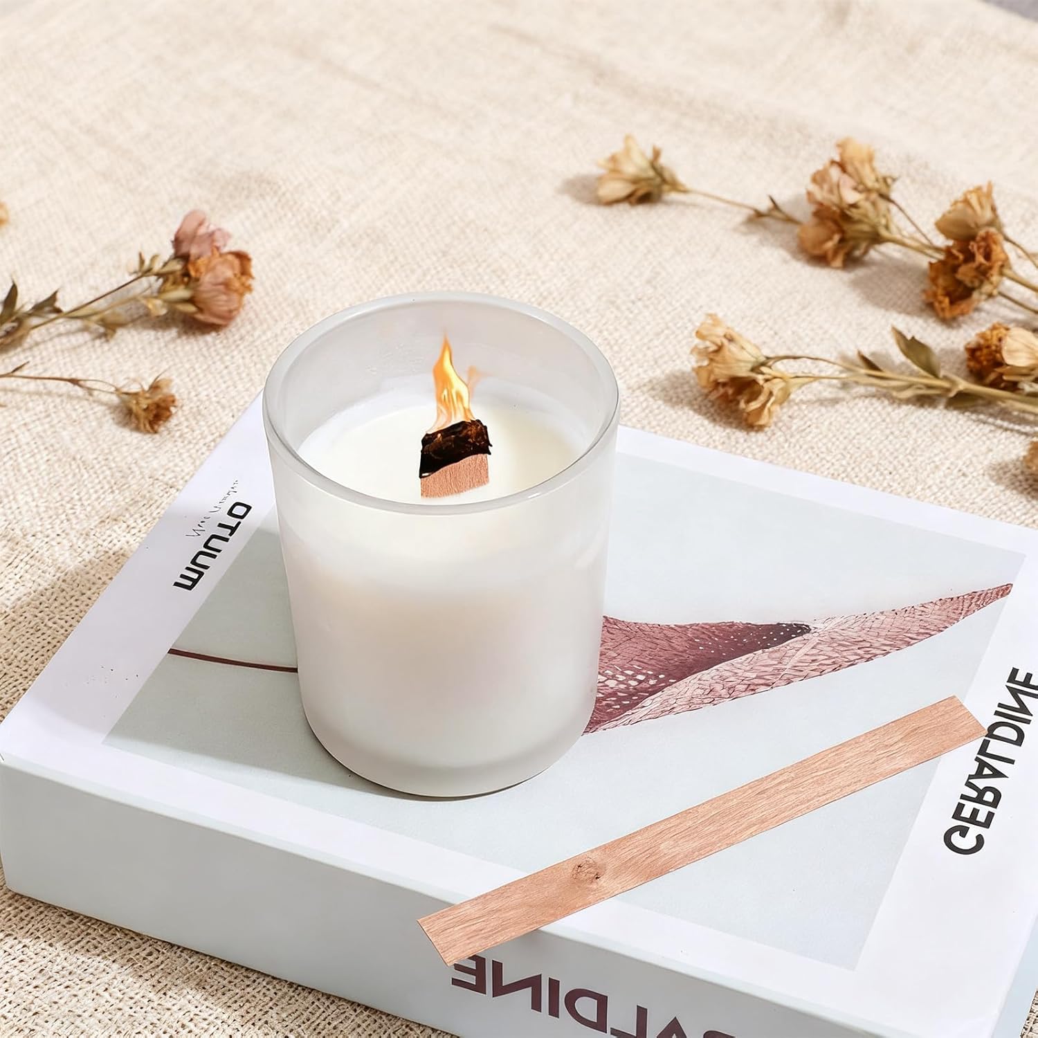60Pcs Wood Wicks for Candles M - Candle Making Reno review and price