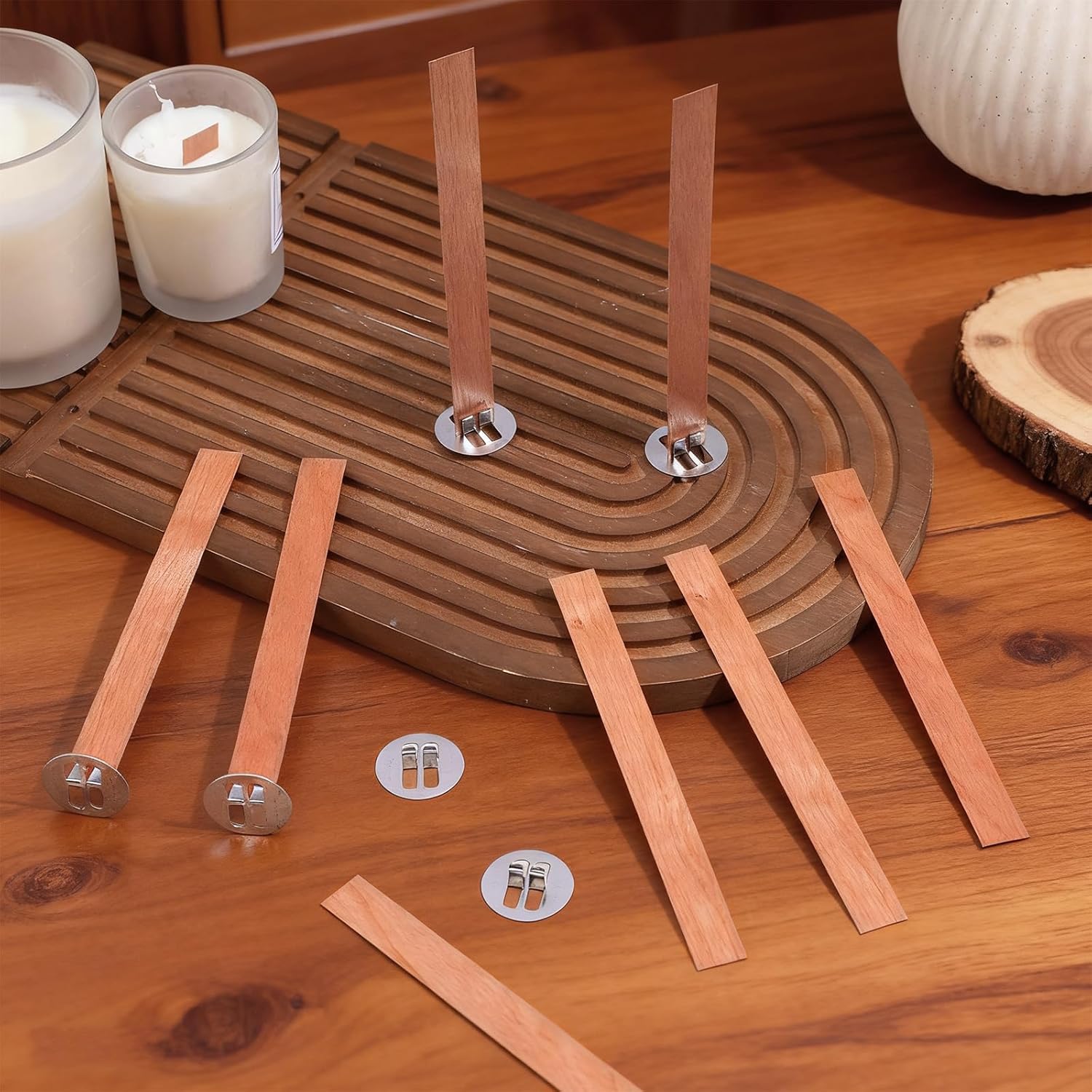 60Pcs Wood Wicks for Candles M - Candle Making Reno review and price