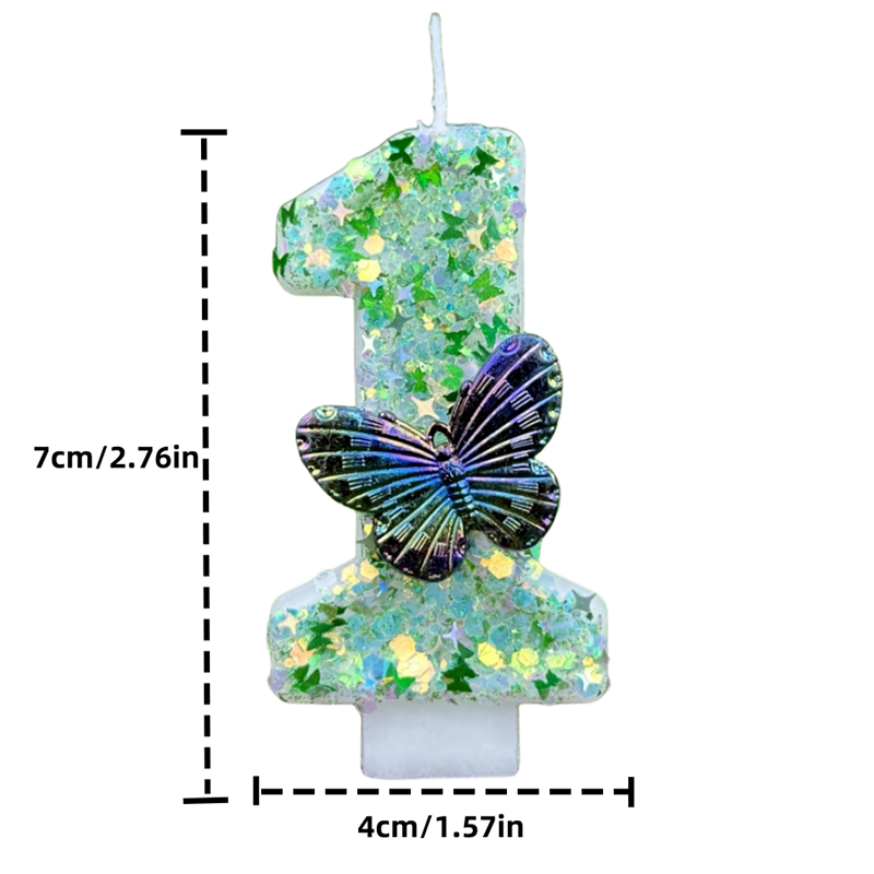 1Pc Green Sequins Number 0-9 B - Paraffin Candle Wax review and price