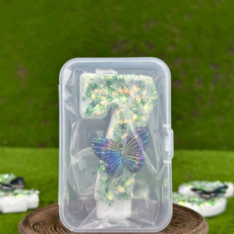 1Pc Green Sequins Number 0-9 B - Paraffin Candle Wax review and price
