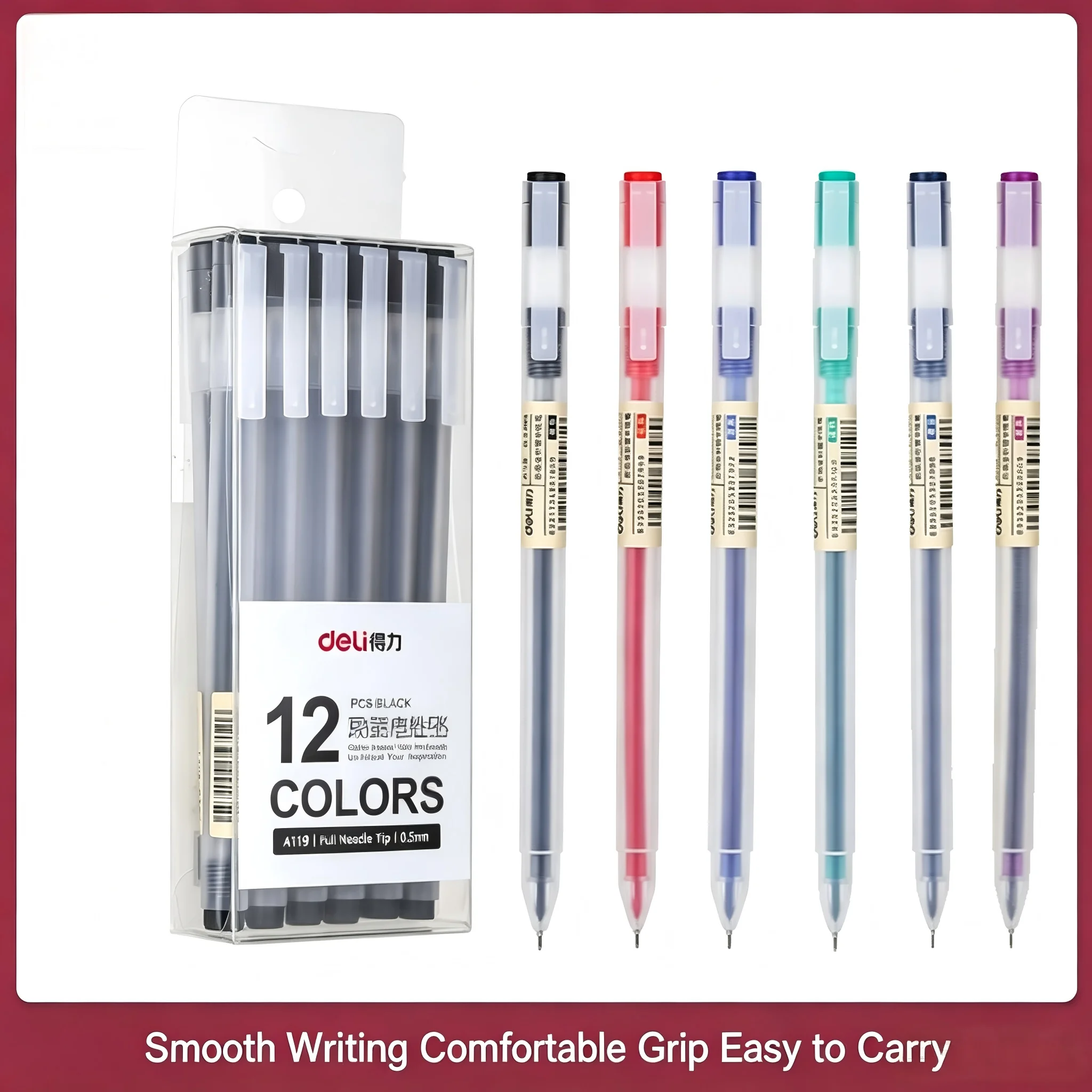 A119 Black Gel Pens 0.5mm Full - Muji Stationery Gel Pen review and price