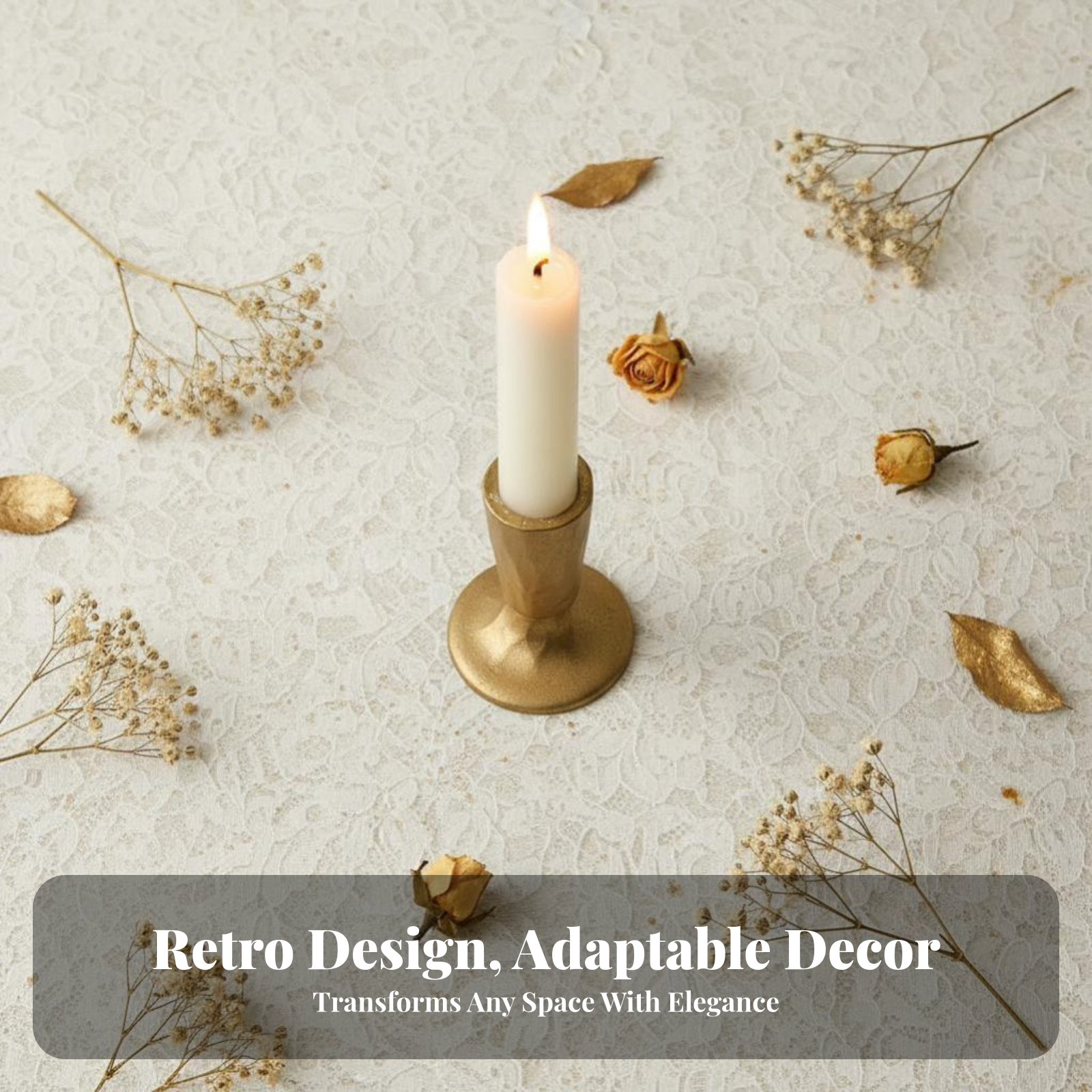 Gold Cast Iron Candle Holder,  - Paraffin Candle Wax review and price