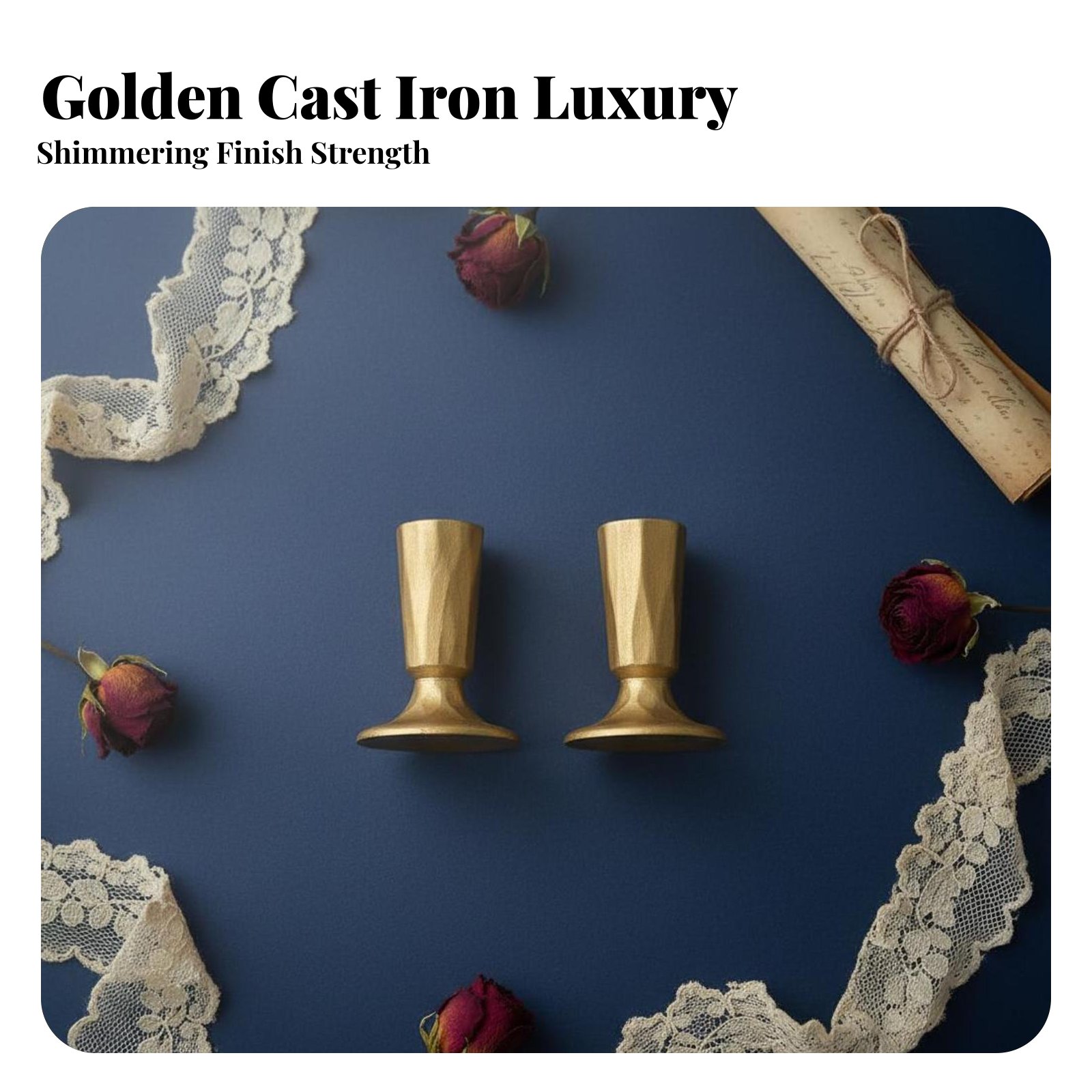Gold Cast Iron Candle Holder,  - Paraffin Candle Wax review and price