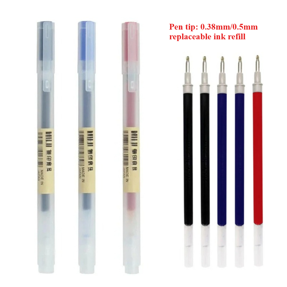 0.38/0.5mm Ink Refills Rod Han - Muji Stationery Gel Pen review and price